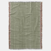 Cabincore Wobbly Gingham Kerst Groen Deken (Voorkant Verticaal)