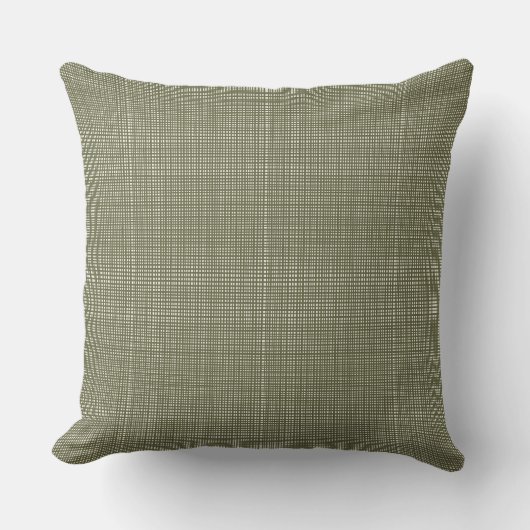 Cabincore Wobbly Gingham Kerst Groen Kussen (Voorkant)
