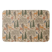 Cabincore Woodland Forest Animals Badmat (Voorkant)