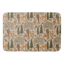 Cabincore Woodland Forest Animals Badmat