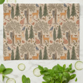 Cabincore Woodland Forest Animals Theedoek (Gevouwen)