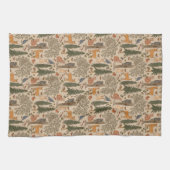 Cabincore Woodland Forest Animals Theedoek (Horizontaal)