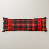 Cabine Beer Rood en Zwart Plaid Lichaamskussen (Voorkant)