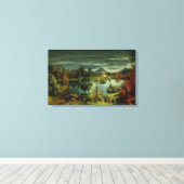 Cabine bij het meer canvas afdruk (Insitu (Houten vloer))