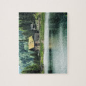 Cabine bij het meer van 8x10 legpuzzel (Verticaal)