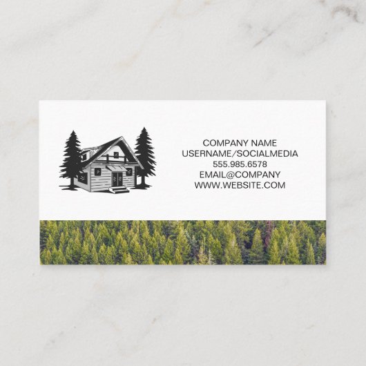 Cabine | Bossen Visitekaartje (Achterkant)