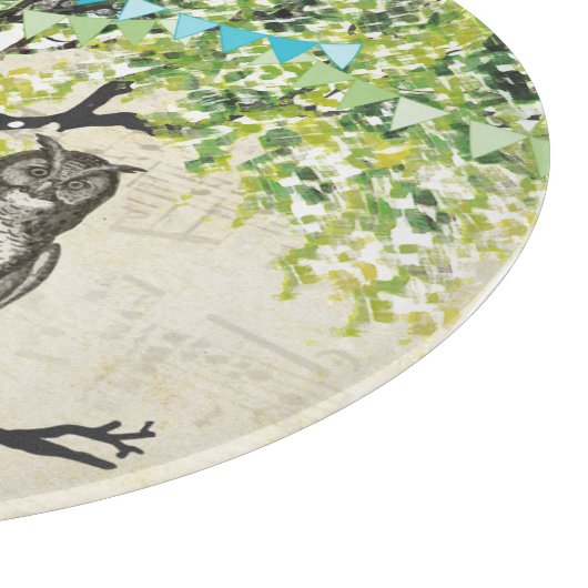 Cabine Decor Leuke Uilen Sheet Muzieknoten Snijplank (Hoek)