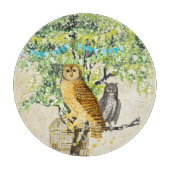 Cabine Decor Leuke Uilen Sheet Muzieknoten Snijplank (Voorkant)