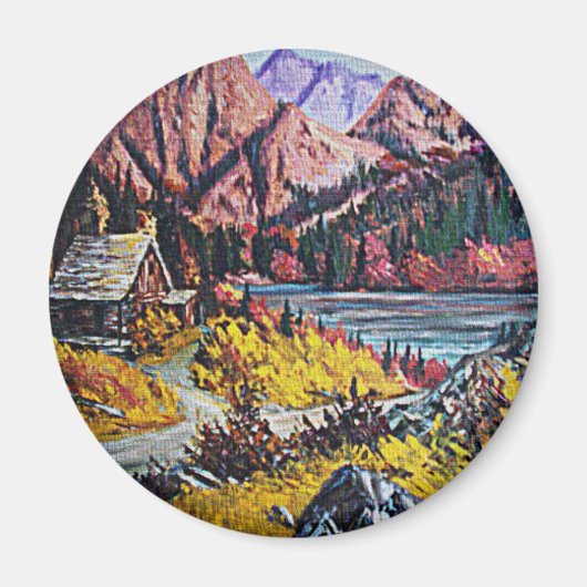 Cabine door het olieverf in het meer magneet (Voorkant)