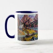 Cabine door het olieverf in het meer mok (Links)