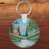 Cabine door het verven van olie uit de "Stream Oil Sleutelhanger (Voorkant)