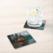 Cabine door Lake Verjaardag Kartonnen Onderzetters (Insitu)