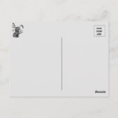 Cabine en Donkey in B&W-Briefkaart Briefkaart (Achterkant)