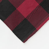 Cabine familie Beer Pine Red Plaid Fleece Deken (Hoek)
