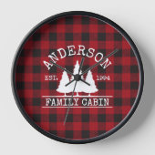 Cabine Familie Naam Rode Buffalo Speld Zwart Lijst (Voorkant)