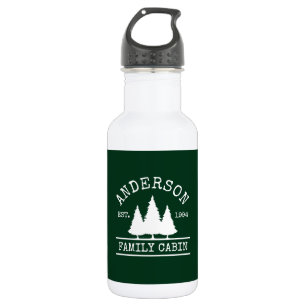 Cabine Familienaam Forest Green White Waterfles