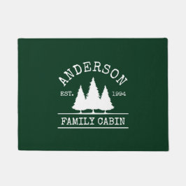 Cabine Familienaam Forest Pines Green Doormat Deurmat