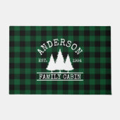 Cabine Familienaam Green Buffalo Pset Deurmat (Voorkant)