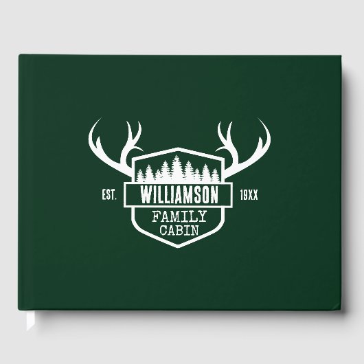 Cabine Familienaam Groen Gastenboek (Voorkant)