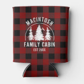 Cabine Familienaam Red Black Buffalo Pset Blikjeskoeler (Voorkant)