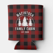 Cabine Familienaam Red Black Buffalo Pset Blikjeskoeler (Achterkant)