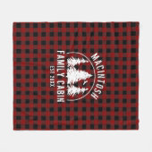Cabine Familienaam Red Black Buffalo Pset Fleece Deken (Voorkant (Horizontaal))