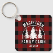 Cabine Familienaam Red Black Buffalo Pset Sleutelhanger (Voorkant)