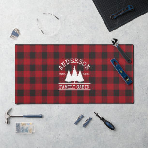 Cabine familienaam Red Buffalo Plaid Werk Mat