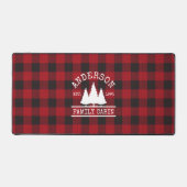 Cabine familienaam Red Buffalo Plaid Werk Mat (Voorkant)