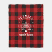 Cabine Familienaam Red Buffalo Pset Fleece Blanket (Voorkant)