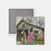 Cabine Flower Garden Magneet (Voorkant / Achterkant)
