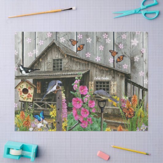Cabine Flower Garden Tissuepapier (Craft)