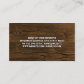 Cabine | Houtkorrels Achtergrond Visitekaartje (Achterkant)