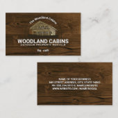Cabine | Houtkorrels Achtergrond Visitekaartje (Voorkant / Achterkant)