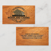 Cabine | Houtkorrels Achtergrond Visitekaartje (Voorkant / Achterkant)