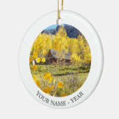 Cabine in Aspens Keramisch Ornament (Links)