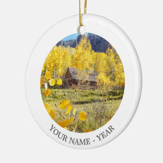 Cabine in Aspens Keramisch Ornament (Links)