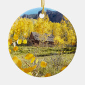 Cabine in Aspens Keramisch Ornament (Voorkant)