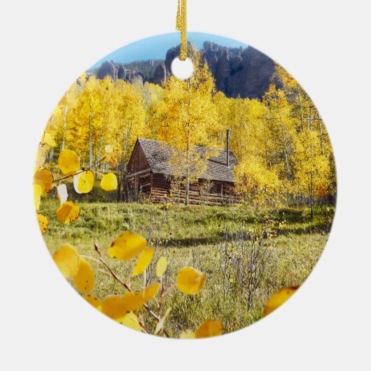 Cabine in Aspens Keramisch Ornament (Achterkant)
