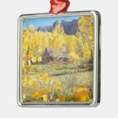 Cabine in Aspens Metalen Ornament (Links)