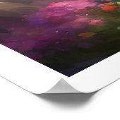 Cabine in de bergen stroom Wildflower licht op Poster (Hoek)