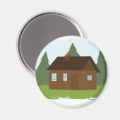 Cabine in de Bomen Magneet (Voorkant / Achterkant)