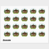 Cabine in de Bomen Ronde Sticker (Vel)