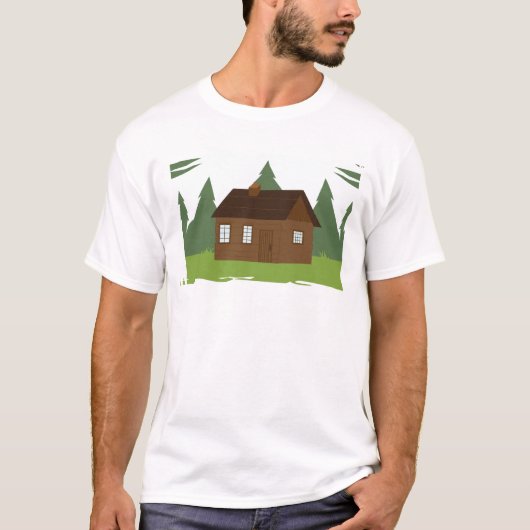 Cabine in de bomen t-shirt (Voorkant)