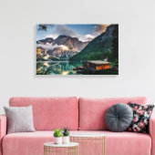 Cabine in de Bossen Canvas Afdruk (Insitu (Woonkamer))