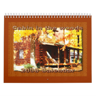Cabine in de bossen kalender