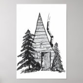 Cabine in de Bossen Kwekerij Poster (Voorkant)