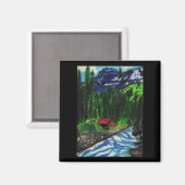 CABINE IN DE BOSSEN MAGNEET (Voorkant / Achterkant)