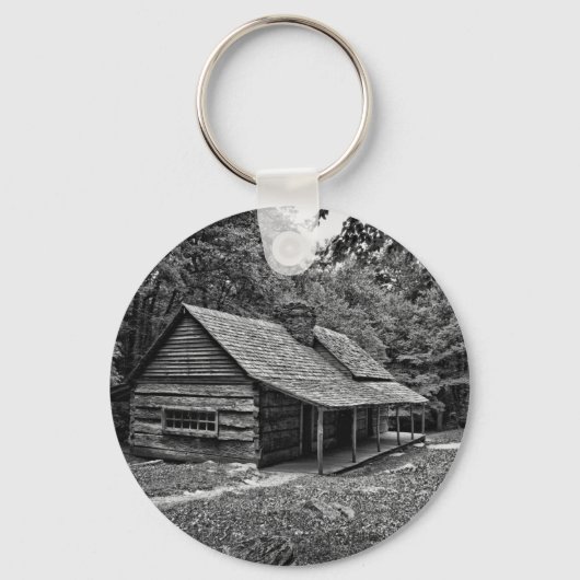 Cabine in de bossen sleutelhanger (Voorkant)