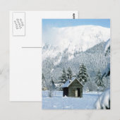 Cabine in de sneeuw briefkaart (Voorkant / Achterkant)